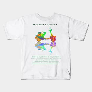 Scooter Cities Kids T-Shirt